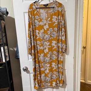 18w Floral Mustard Dress